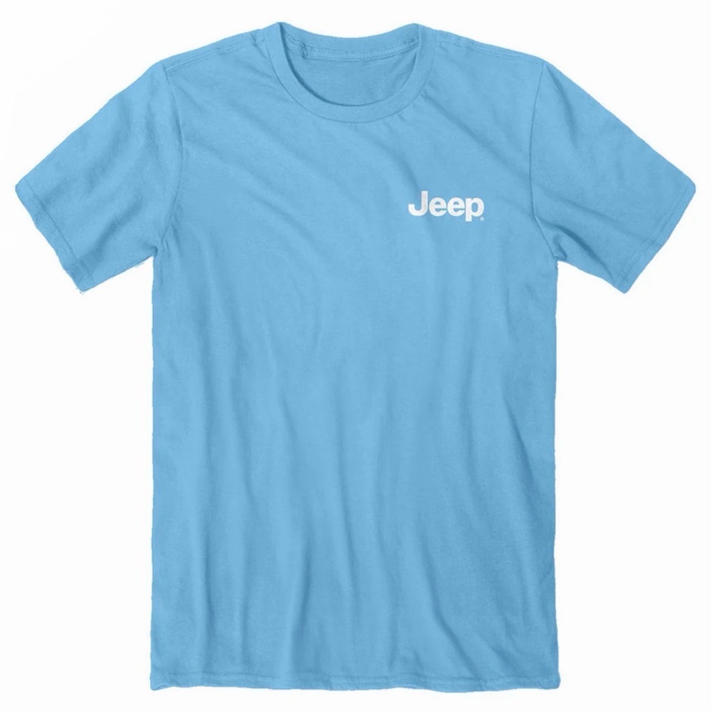 NWT Jeep Light Blue T-Shirt with Red Gladiator Small - Picture 2 of 4